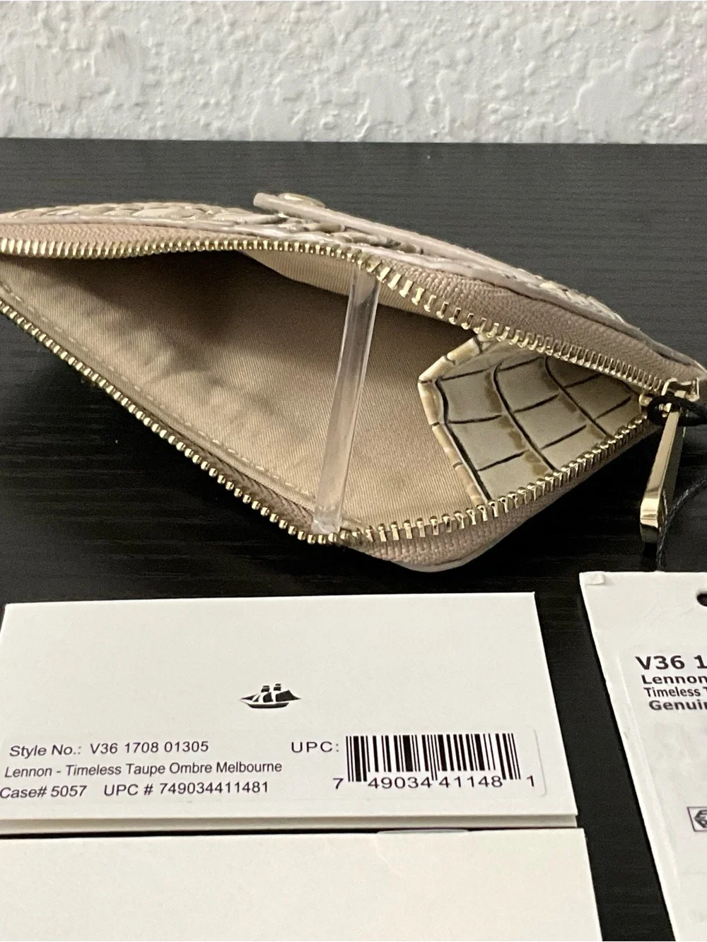 Brahmin Lennon TIMELESS TAUPE MELBOURNE Card / Coin Wallet